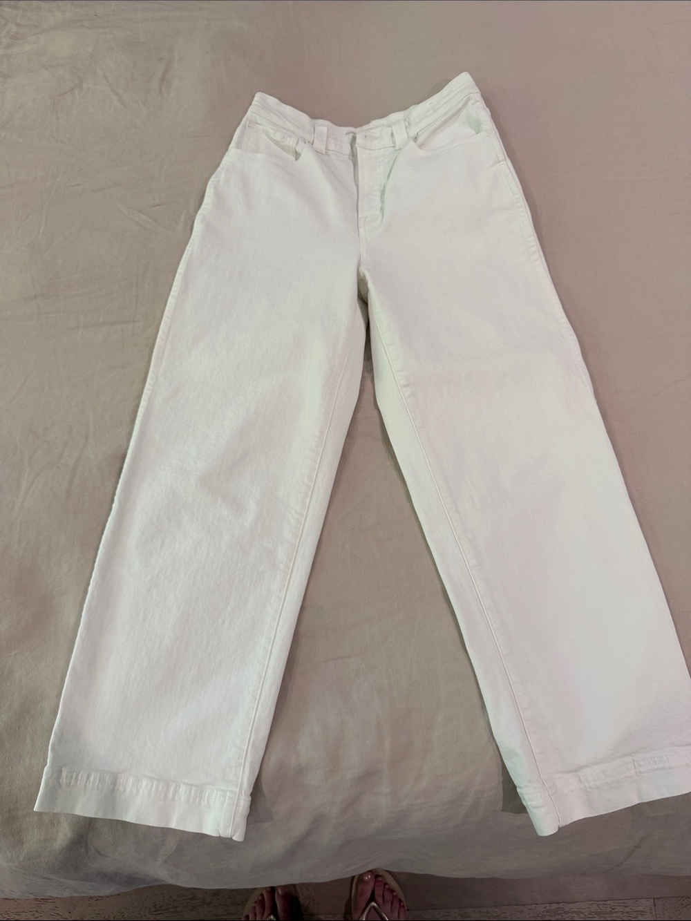 Women’s Madewell Perfect Vintage Wide Leg White Jeans
